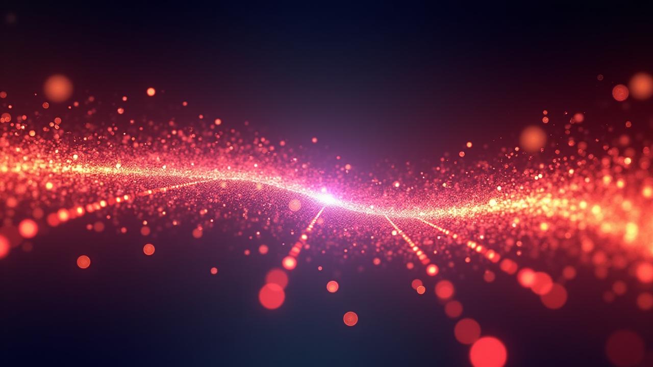 Visual de animación 3D artística, abstracta y vibrante, representando la creatividad de Cielo Nativo.